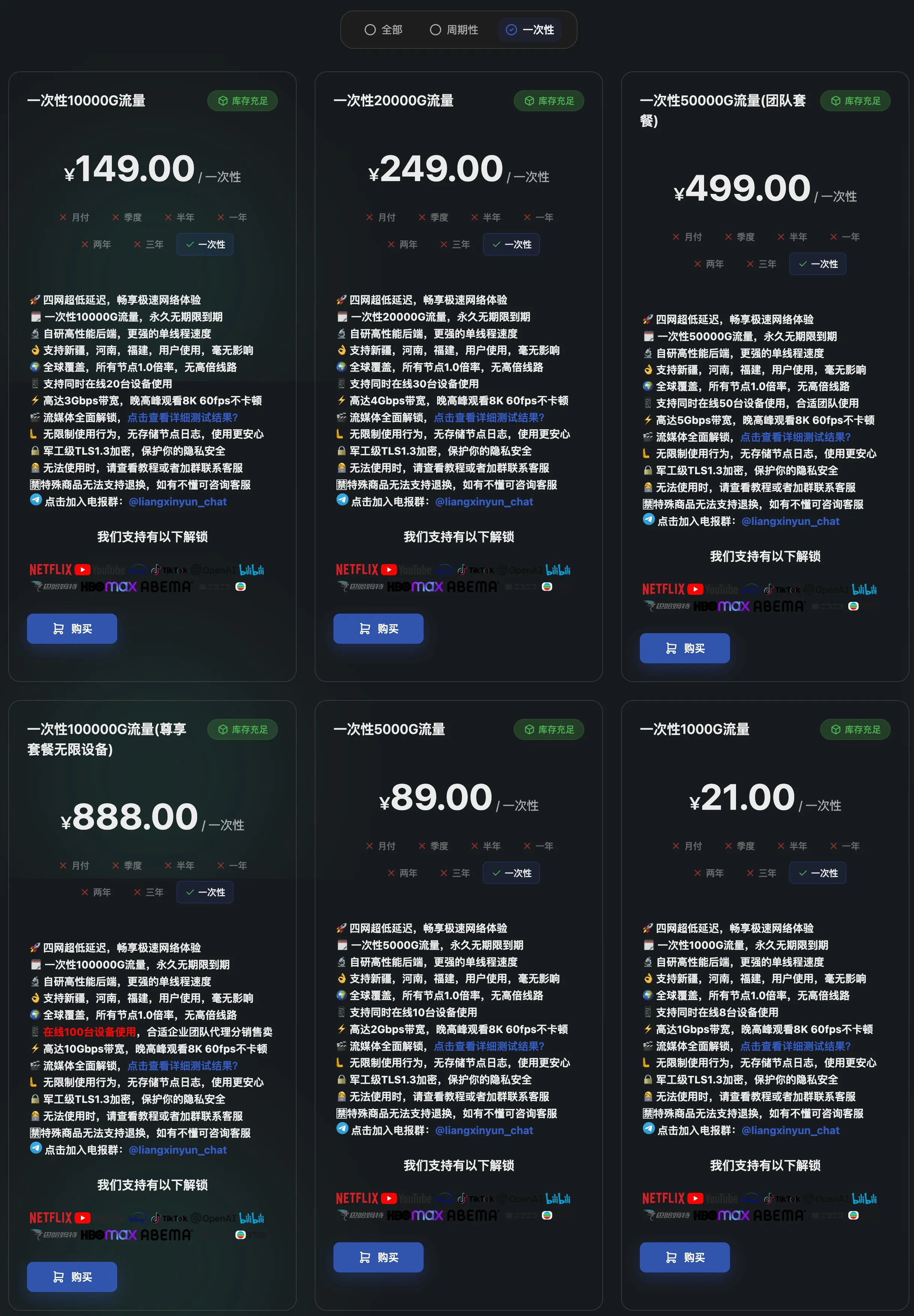 良心云机场套餐价格